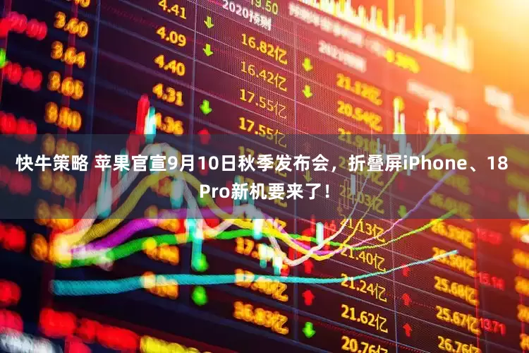 快牛策略 苹果官宣9月10日秋季发布会，折叠屏iPhone、18 Pro新机要来了！